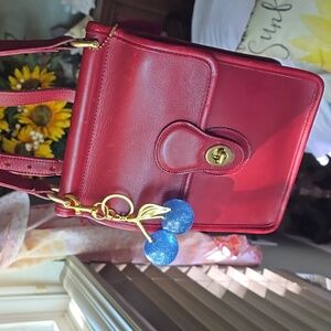 Blue Cherry Keychain Charm NWOT